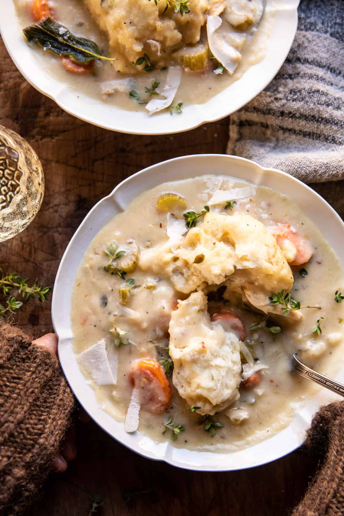 30 Minute Creamy Chicken and Parmesan Sage Dumplings | halfbakedharvest.com