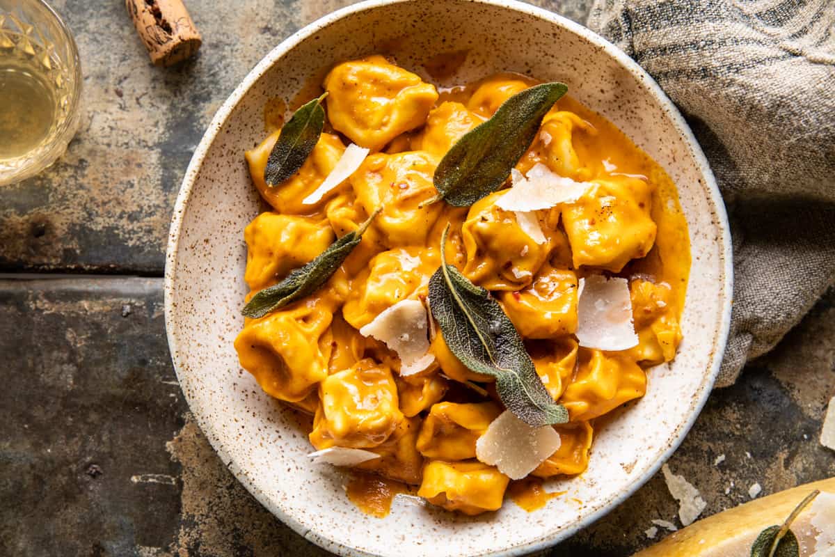 Brown Butter Pumpkin Tortellini Alla Vodka | halfbakedharrvest.com