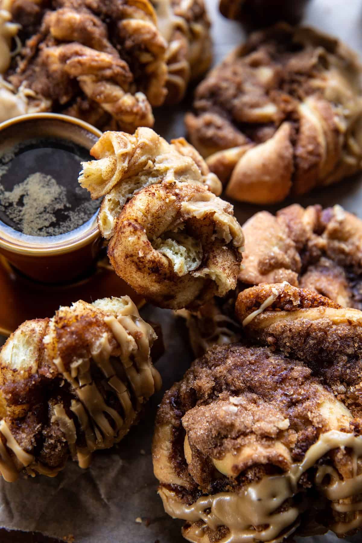 Cinnamon Knots with Coffee Icing | halfbakedharvest.com