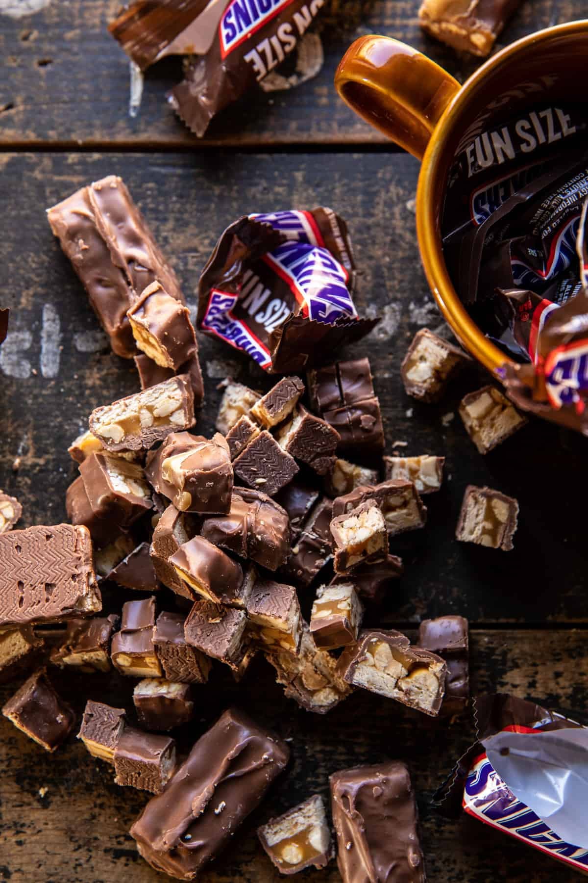 Pretzel Snickers Chocolate Chip Cookie Bars | halfbakedharvest.com