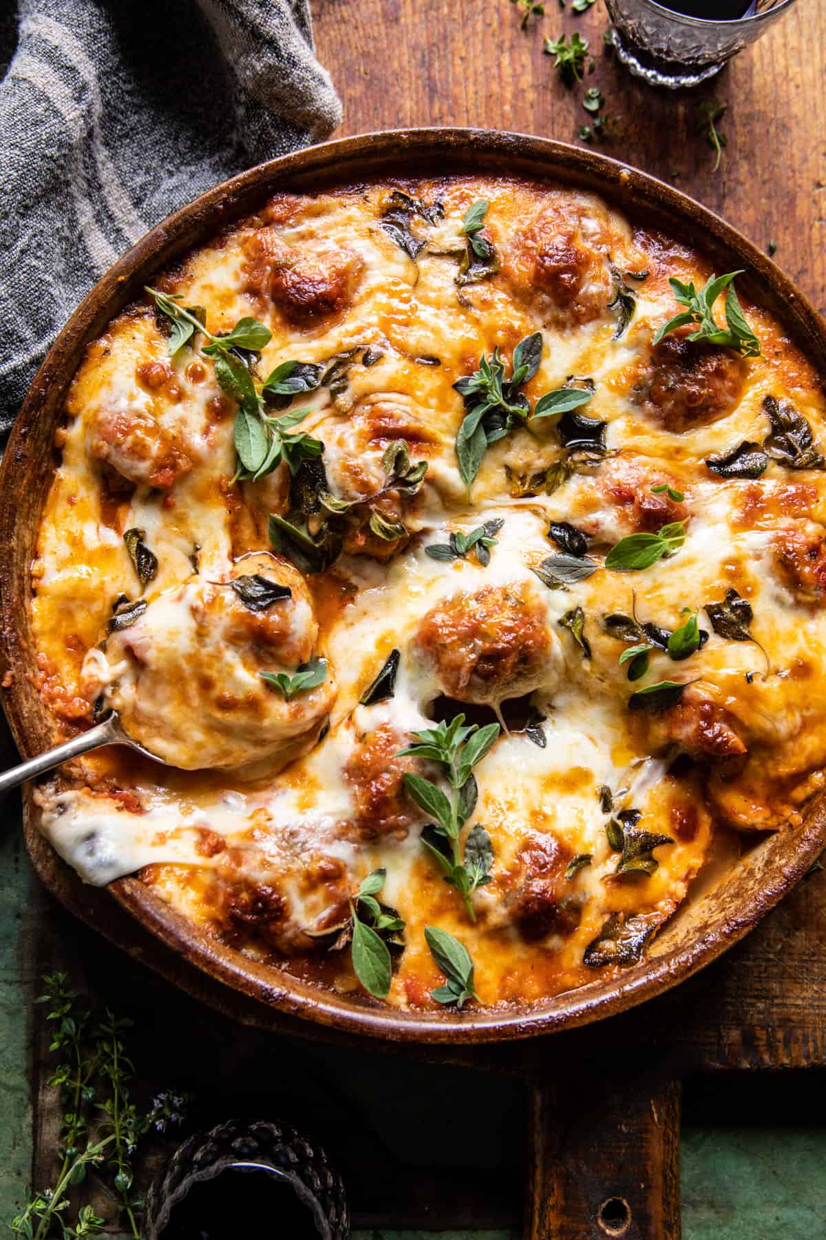 Simple Baked Cheesy Italian Chicken Meatballs | halfbakedharvest.com