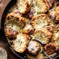 Baked French Onion Meatballs | halfbakedharvest.com