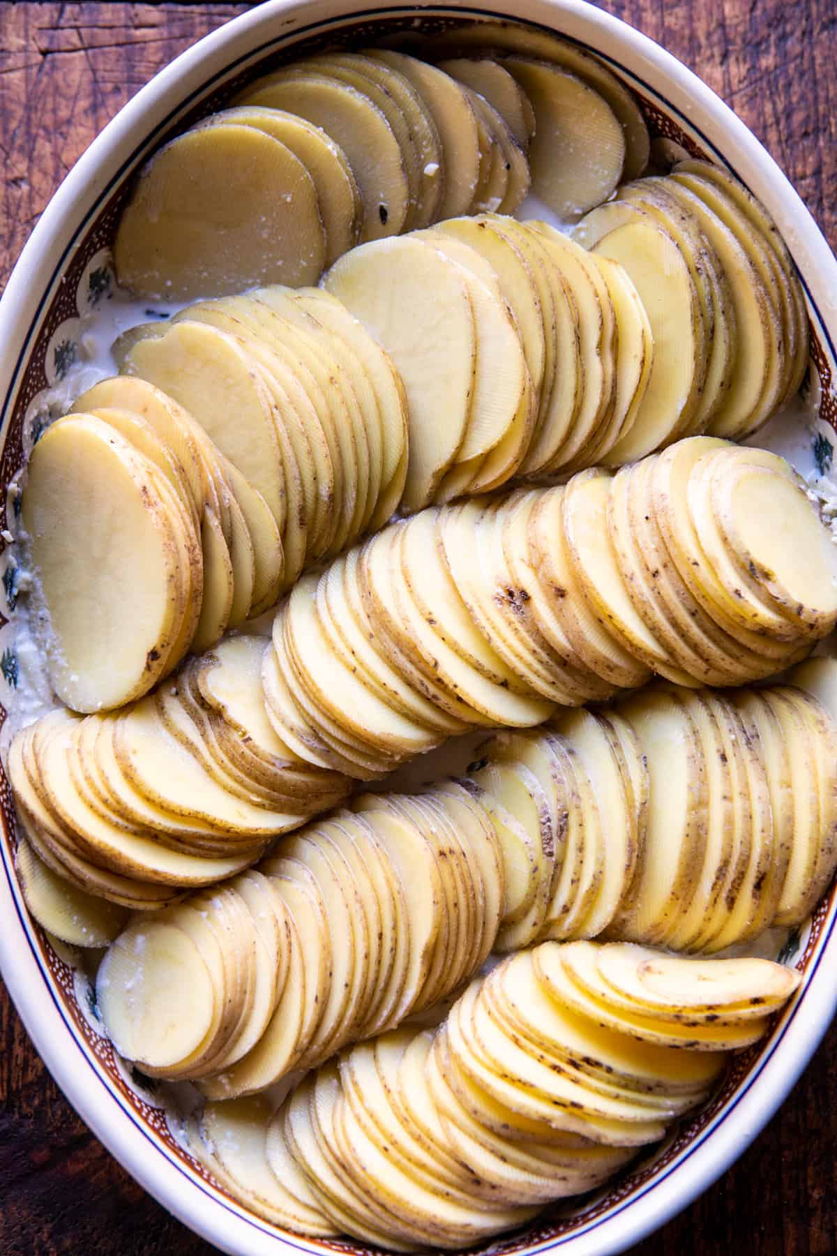 Cheesy Scalloped Potatoes with Caramelized Onions | halfbakedharvest.com