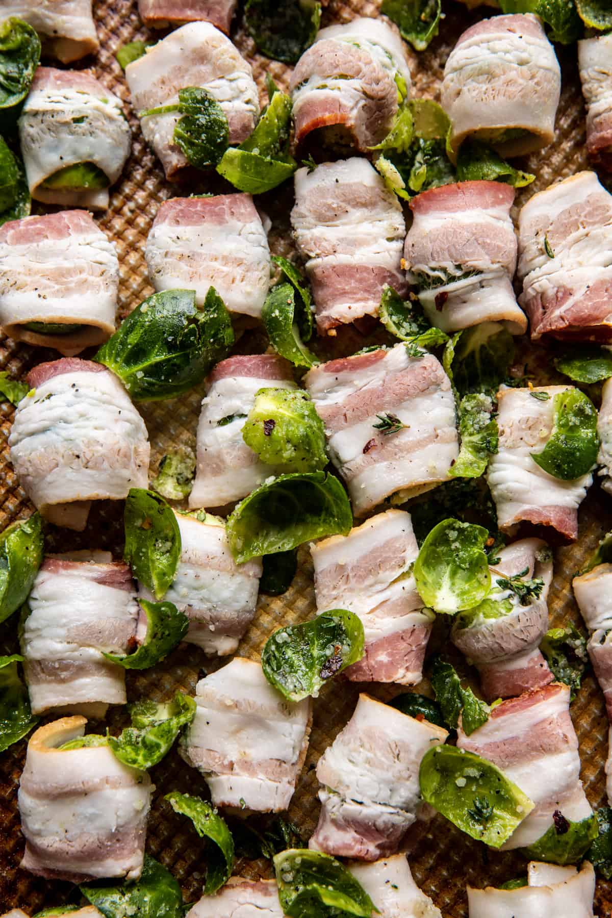 Crispy Bacon Wrapped Parmesan Brussels Sprouts | halfbakedharvest.com