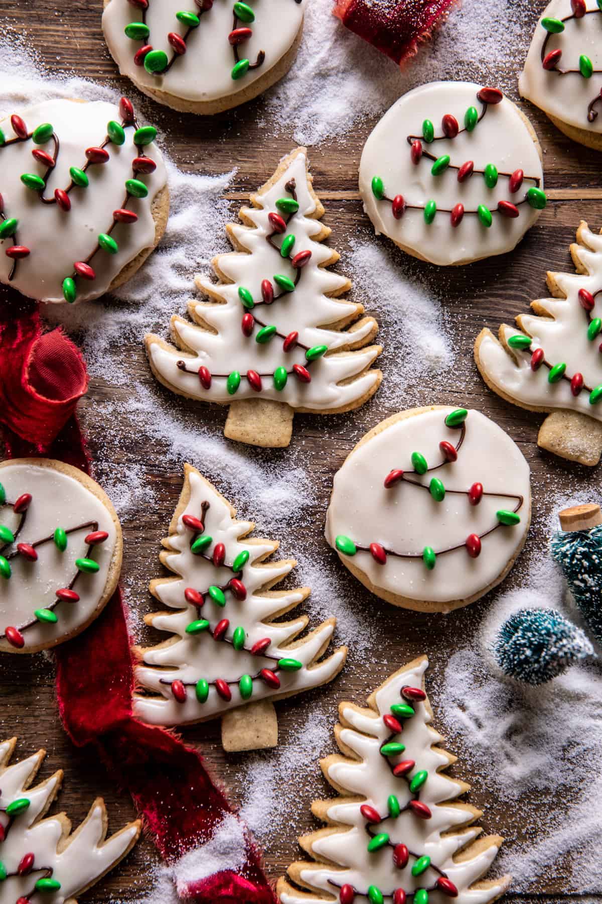 Easy Vanilla Bean Christmas Lights Cookies | halfbakedharvest.com