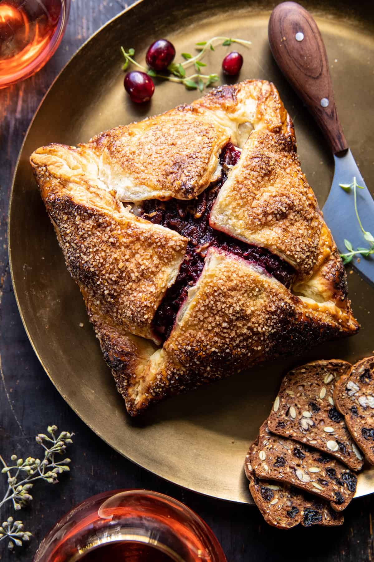 Pastry Wrapped Cranberry Baked Brie | halfbakedharvest.com