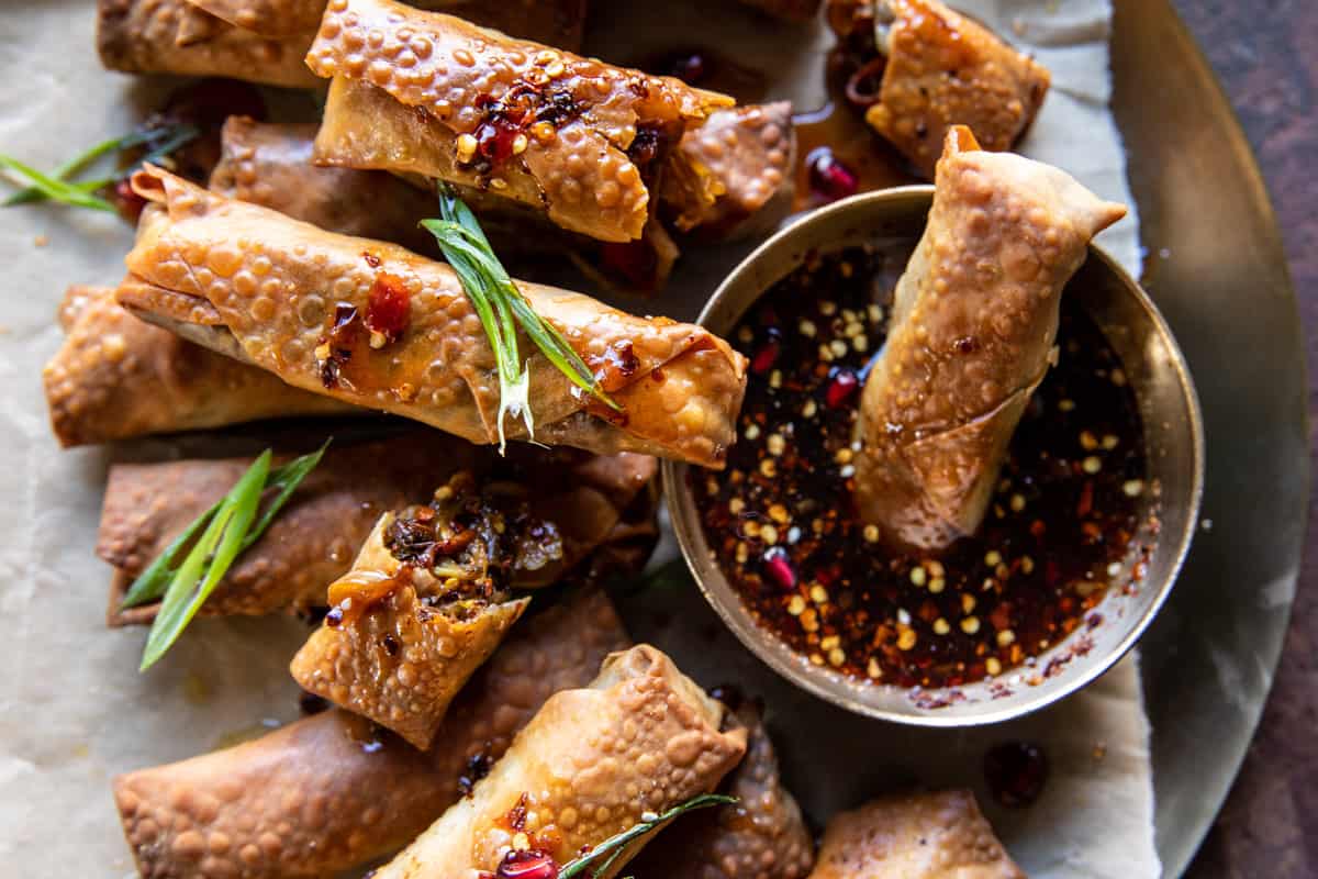 Crispy Sesame Ginger Egg Rolls with Sweet Chili Sauce | halfbakedharvest.com