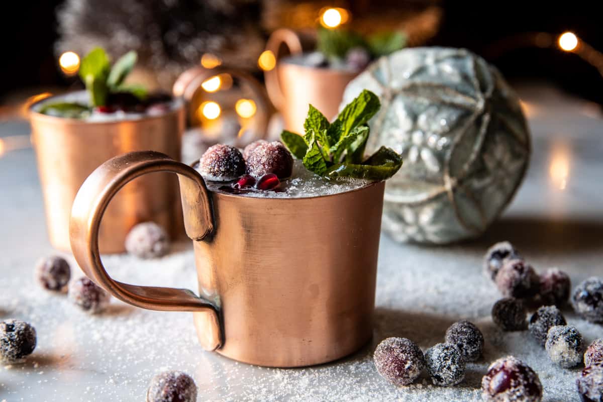 Frosted Spicy Ginger Moscow Mule | halfbakedharvest.com