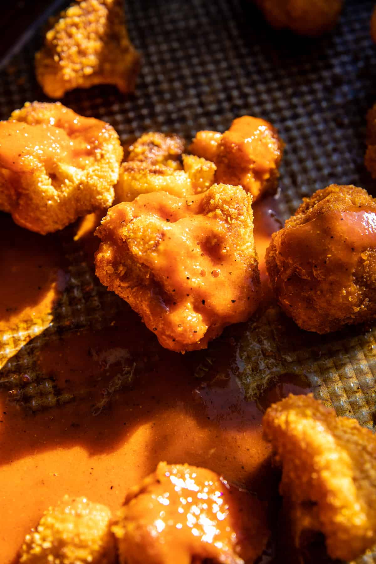 Buffalo Cauliflower with Spicy Tahini Ranch | halfbakedharvest.com