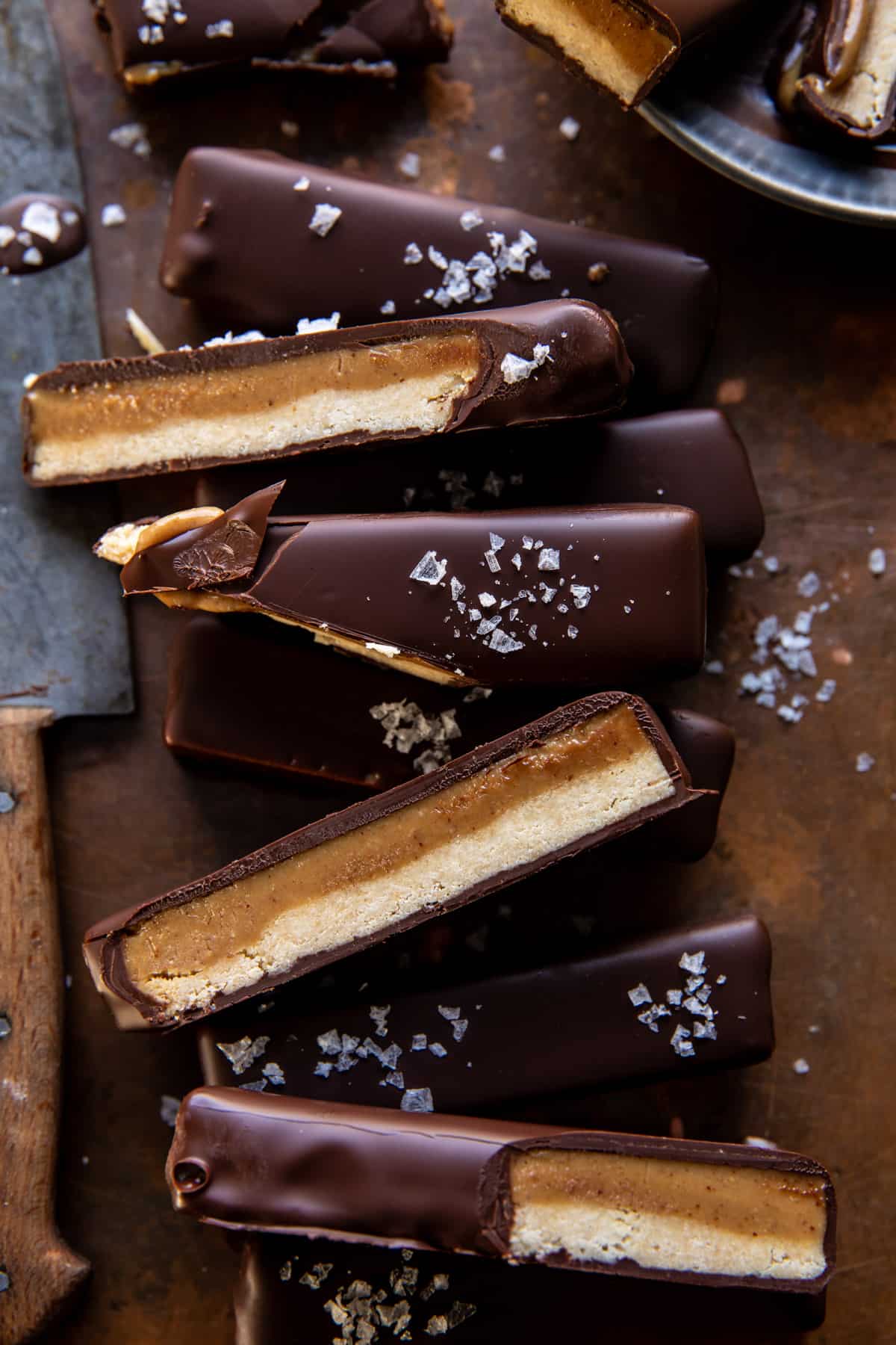 Homemade Vegan Peanut Butter Twix Bars | halfbakedharvest.com