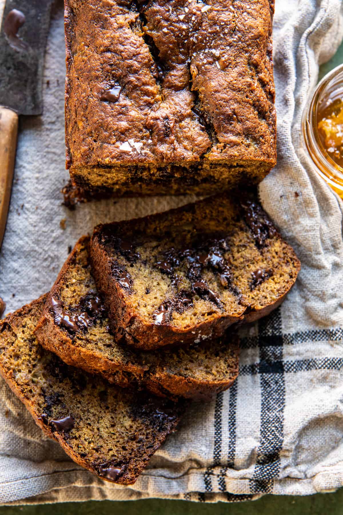 Salty Chocolate Chunk Rye Banana Bread | halfbakedharvest.com