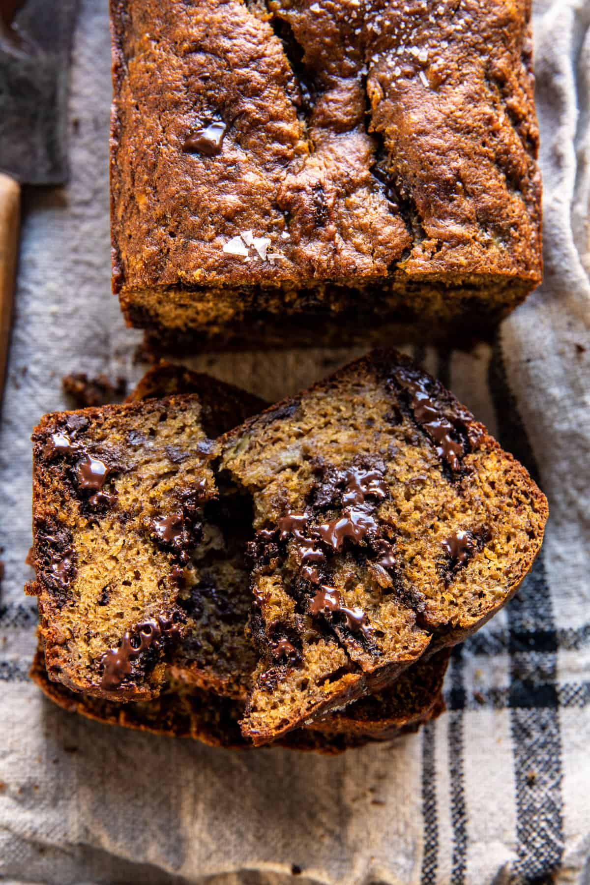 Salty Chocolate Chunk Rye Banana Bread | halfbakedharvest.com