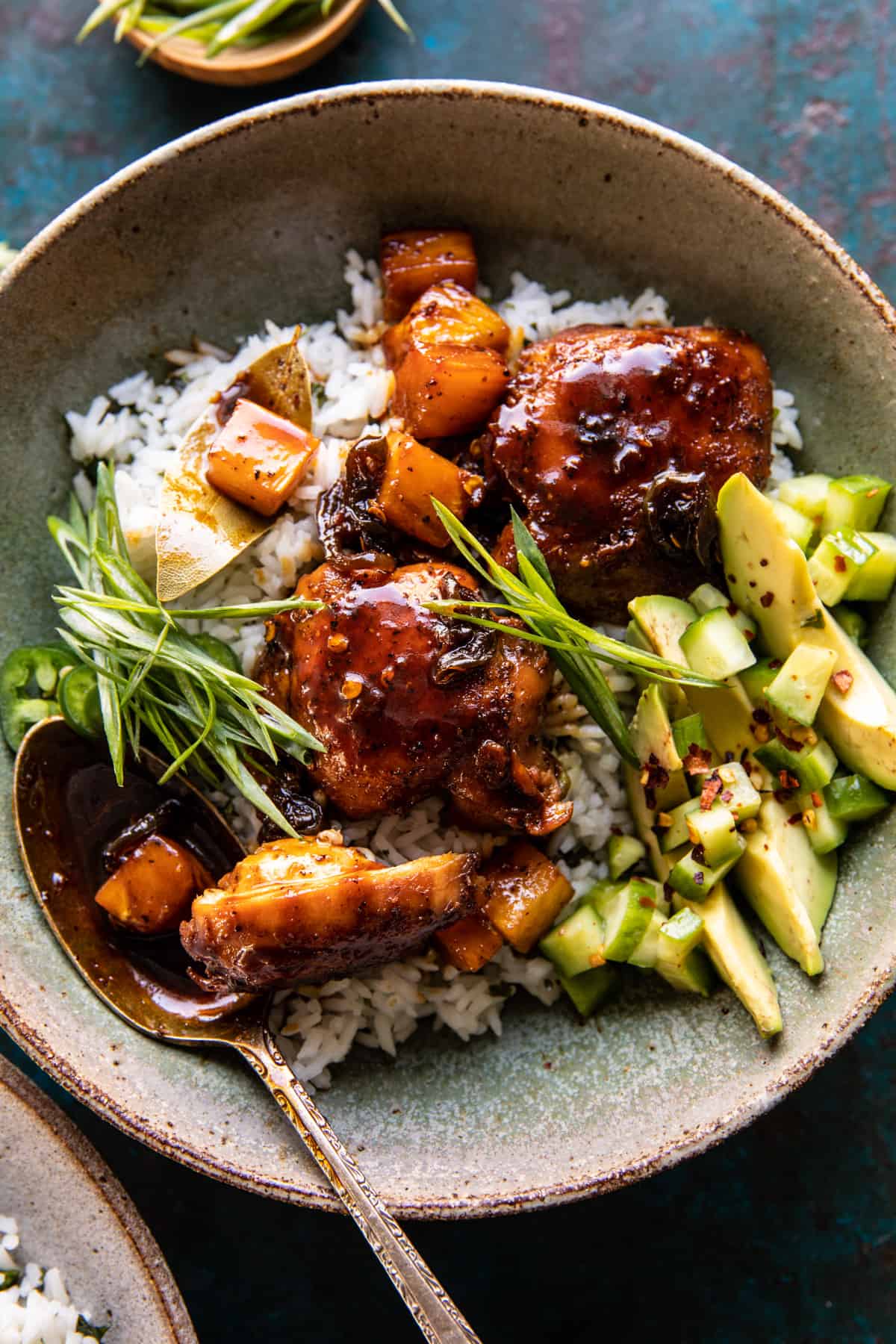 Skillet Chicken Adobo with Coconut Rice | halfbakedharvest.com