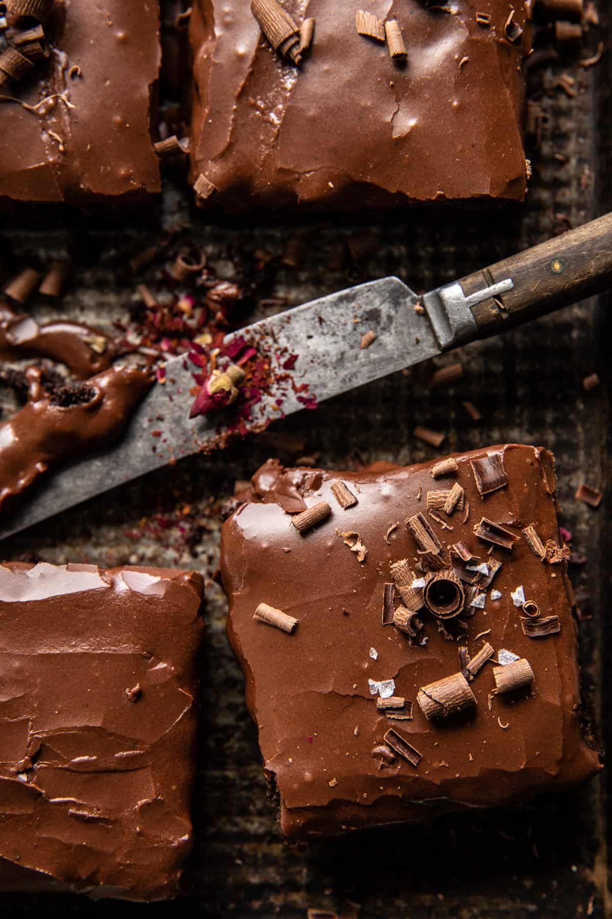 Retro-Style Chocolate Sheet Cake | halfbakedharvest.com