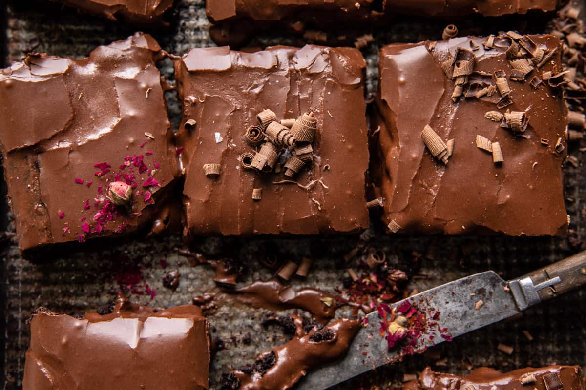 Retro-Style Chocolate Sheet Cake | halfbakedharvest.com