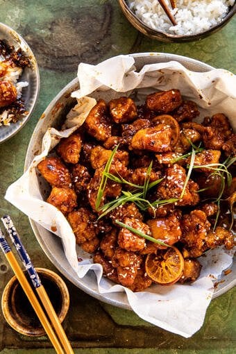 Spicy Orange Sesame Chicken | halfbakedharvest.com