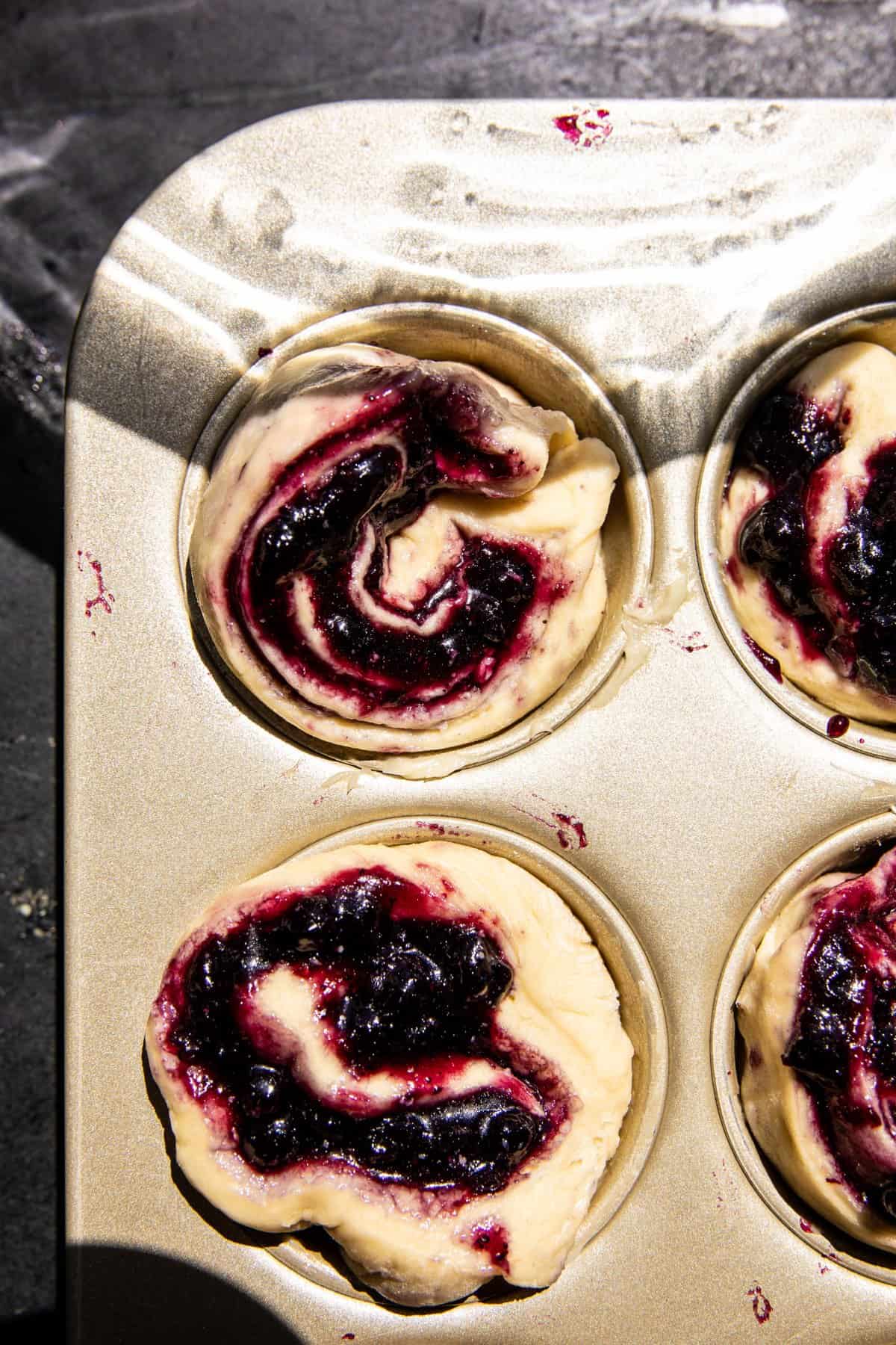 rolls before baking without honey glaze added yet