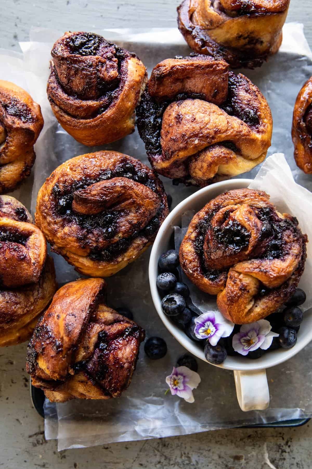 overhead photo of rolls before baking