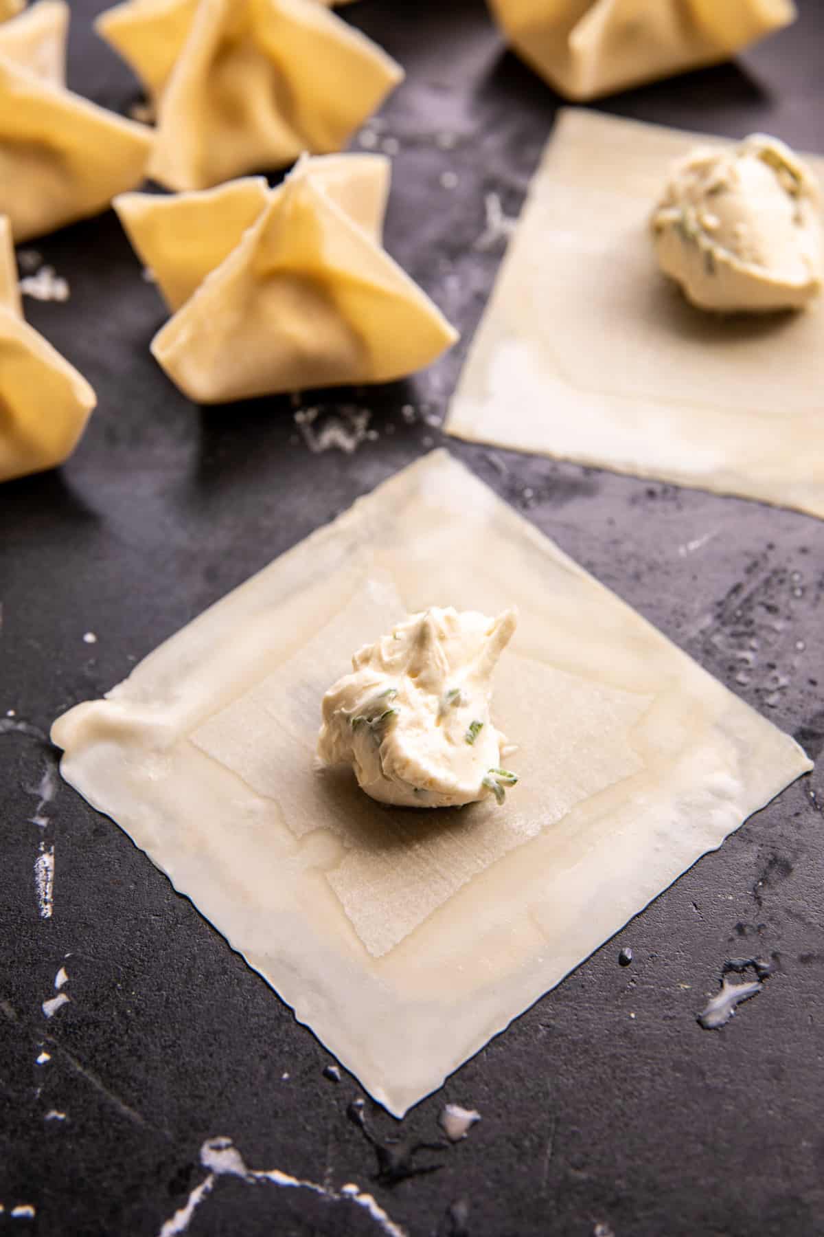 Cheese Rangoons with Sweet Ginger Chili Sauce | halfbakedharvest.com