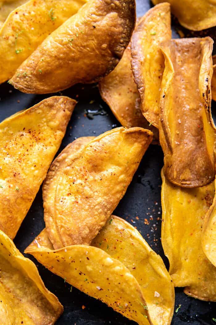 Crispy BBQ Salmon Tacos with Avocado Mango Salsa and Jalapeño Cream | halfbakedharvest.com