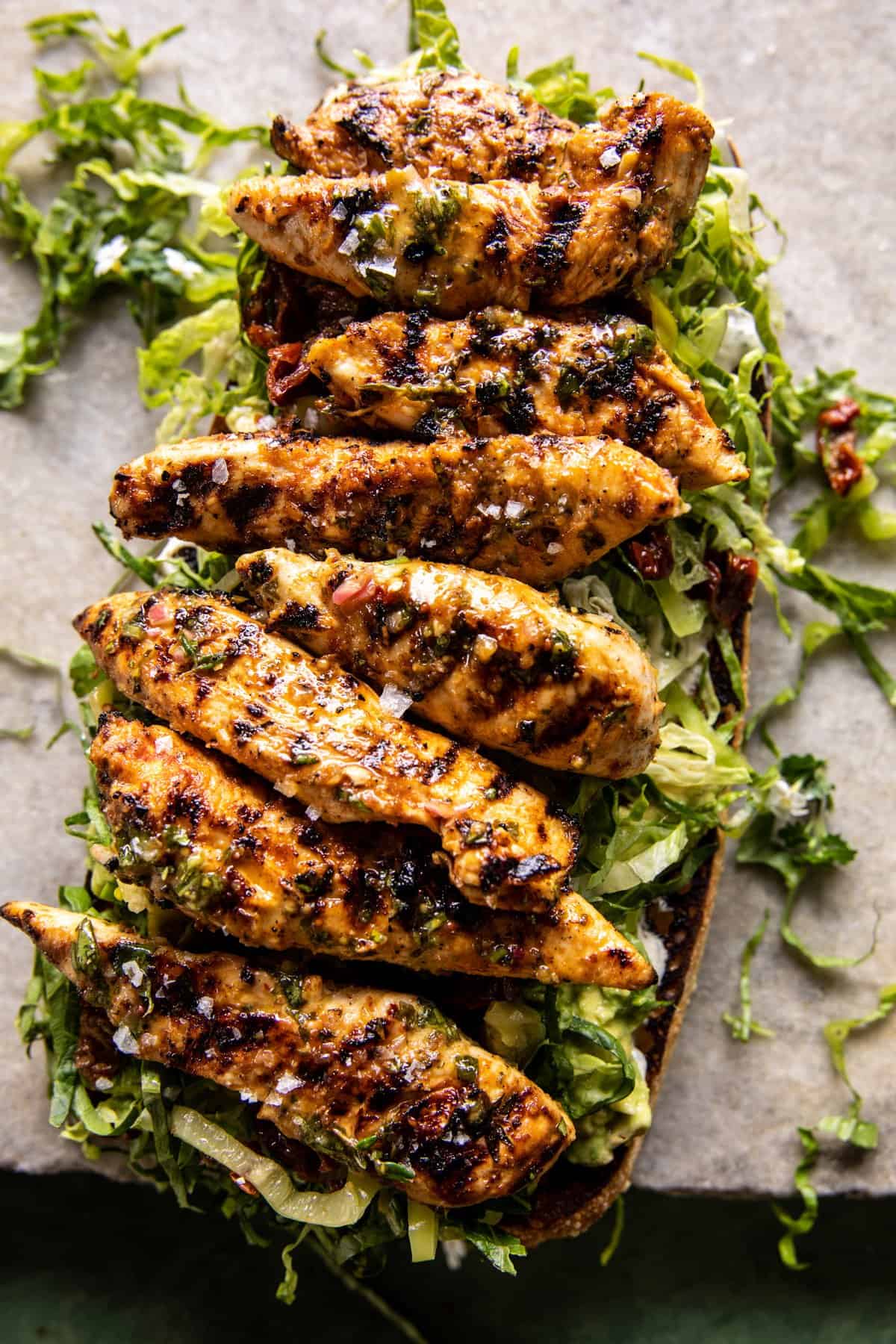 Honey Mustard Chicken Avocado Sandwich with Tahini Ranch | halfbakedharvest.com