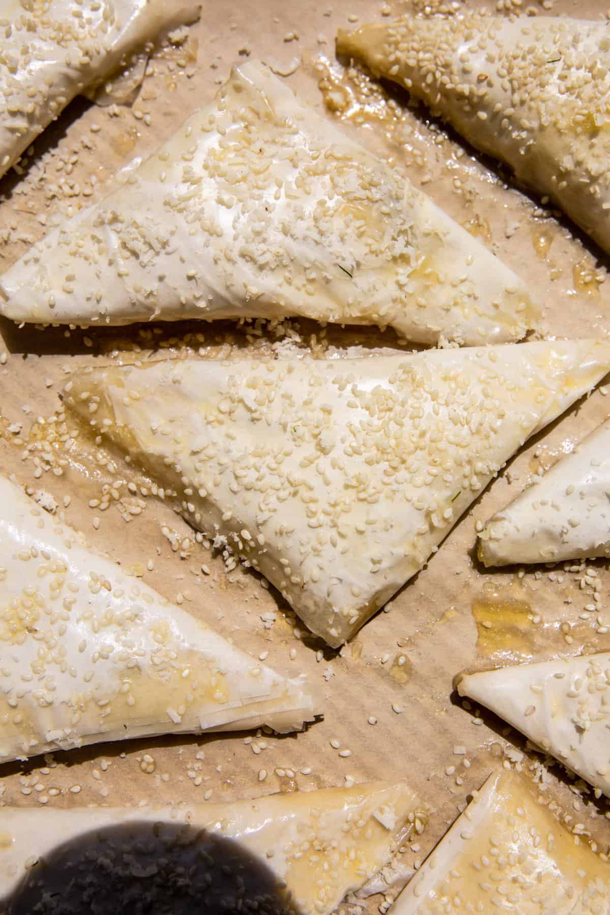 Spinach and Brie Triangles | halfbakedharvest.com
