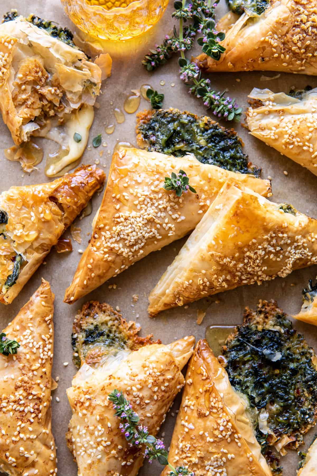 Spinach and Brie Triangles | halfbakedharvest.com