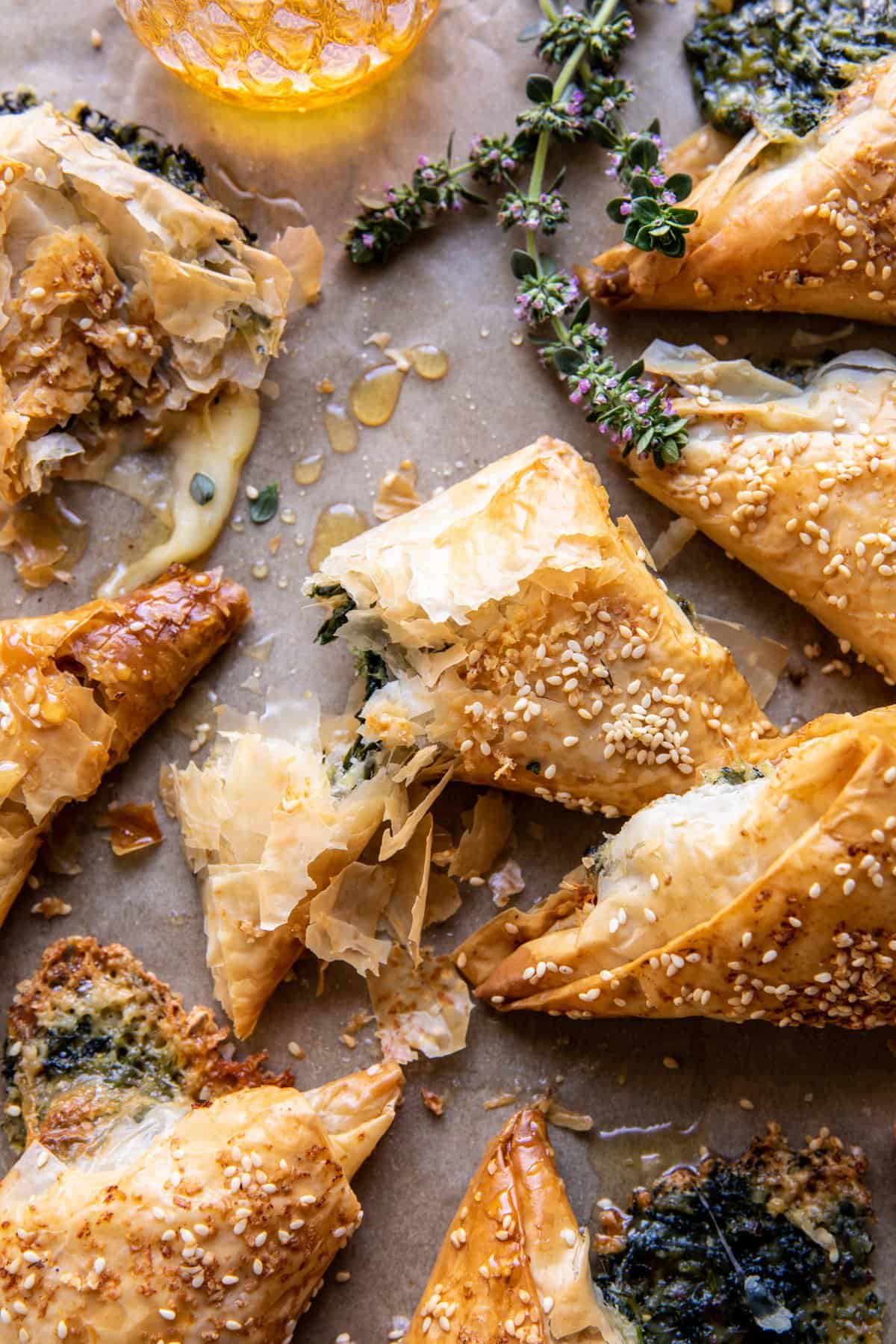 Spinach and Brie Triangles | halfbakedharvest.com