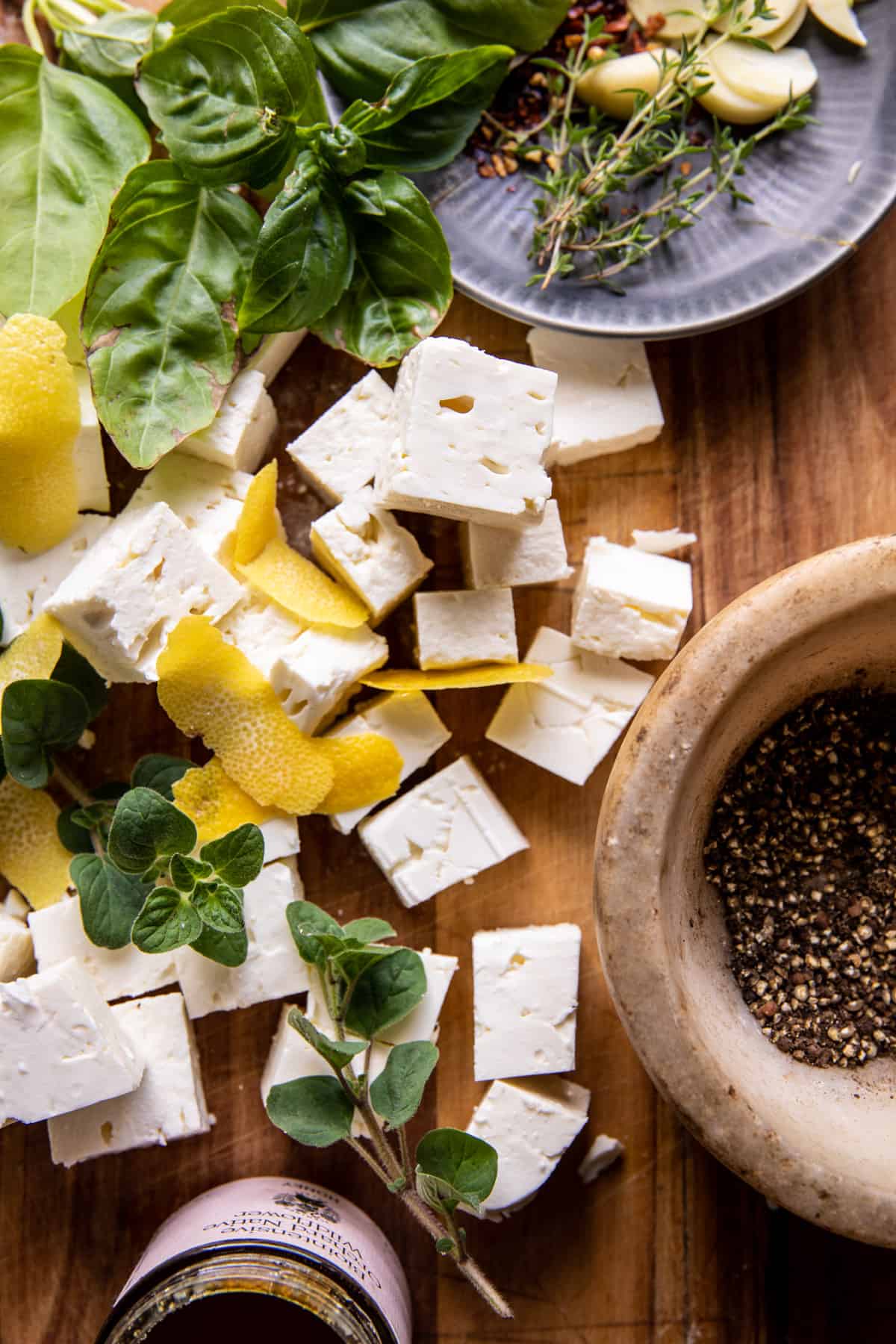 Charred Peppers with Marinated Feta and Tzatziki | halfbakedharvest.com