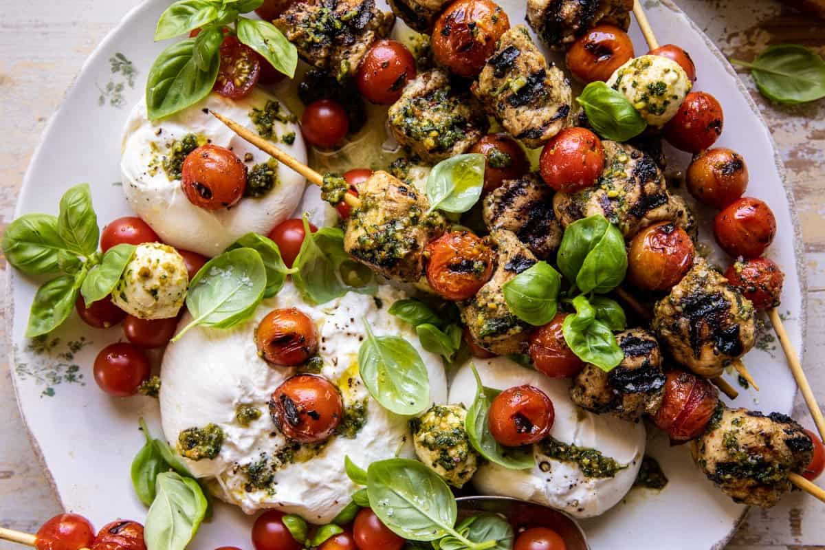 Charred Peppers with Marinated Feta and Tzatziki | halfbakedharvest.com