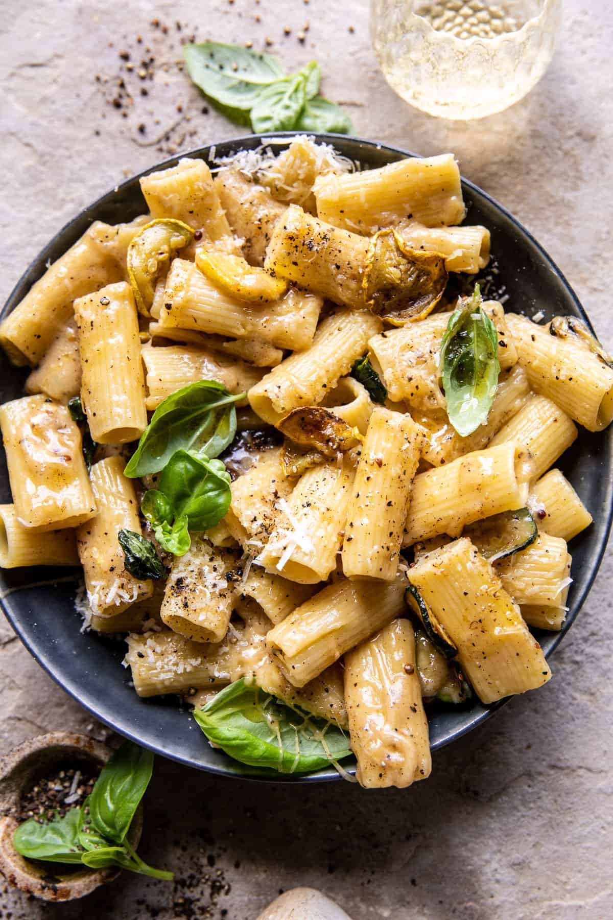 Zucchini Cacio e Pepe with Brown Butter | halfbakedharvest.com