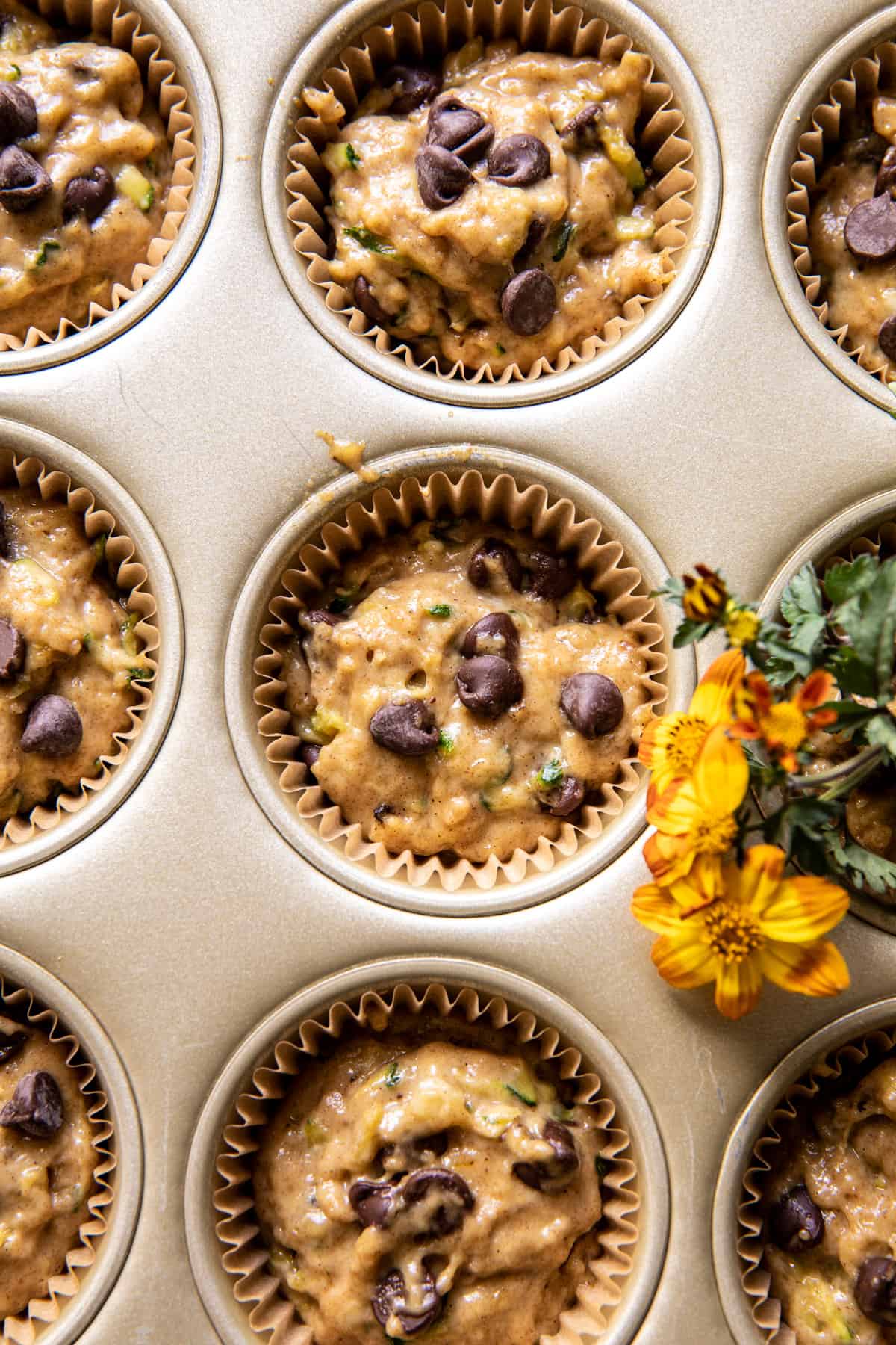 Chocolate Chip Zucchini Banana Muffins with Cinnamon Honey Butter | halfbakedharvest.com