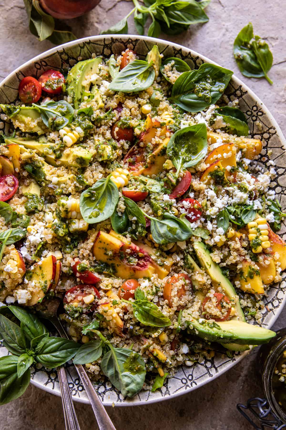 Grilled Jalapeño Peach Quinoa Salad | halfbakedharvest,com