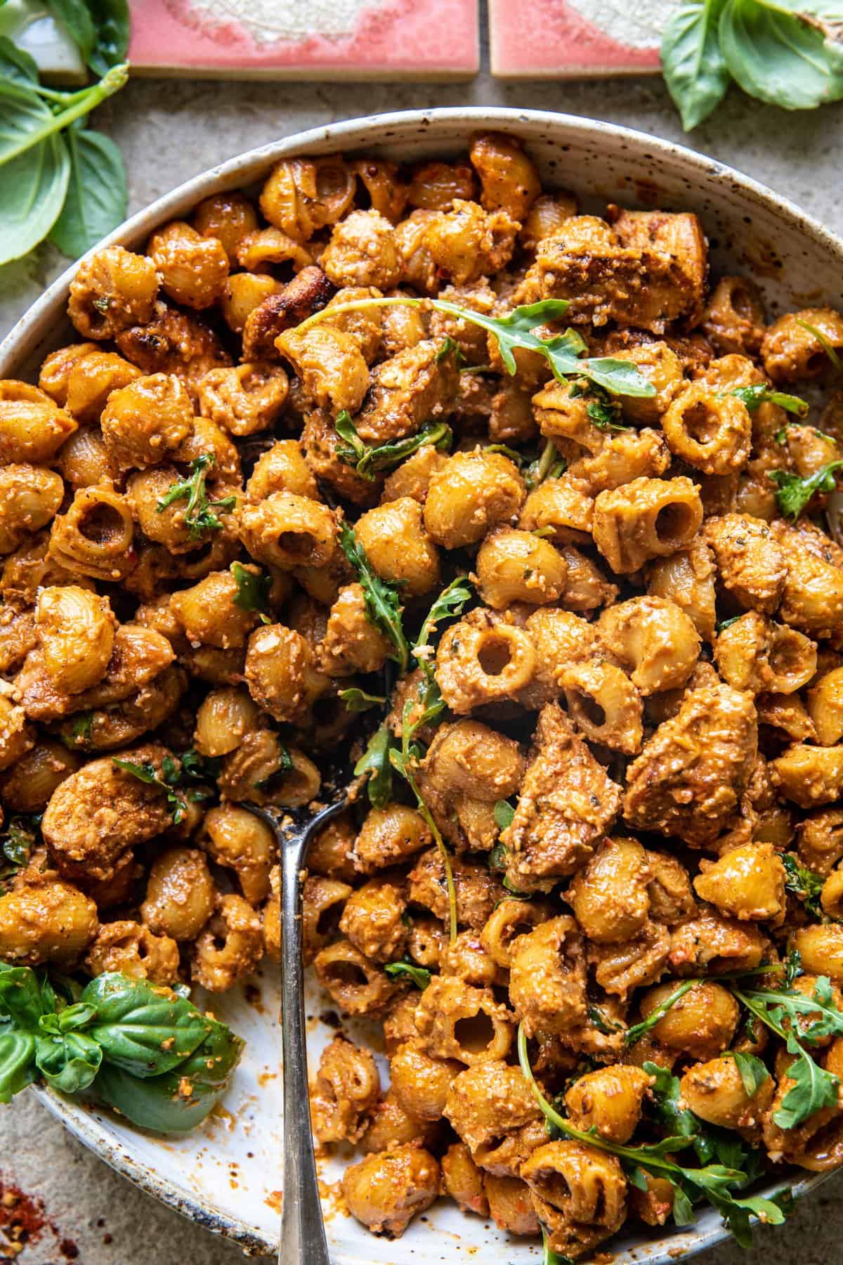 One Pot Creamy Roasted Red Pepper Chicken Pasta | halfbakedharvest.com