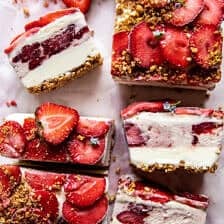 Strawberry Pretzel Ice Cream Cake | halfbakedharvest.com