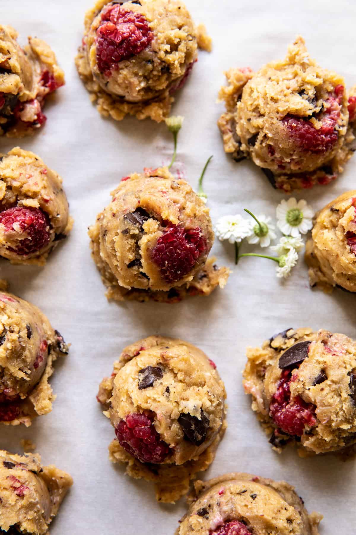 Brown Butter Raspberry Chocolate Chip Cookies | halfbakedharvest.com