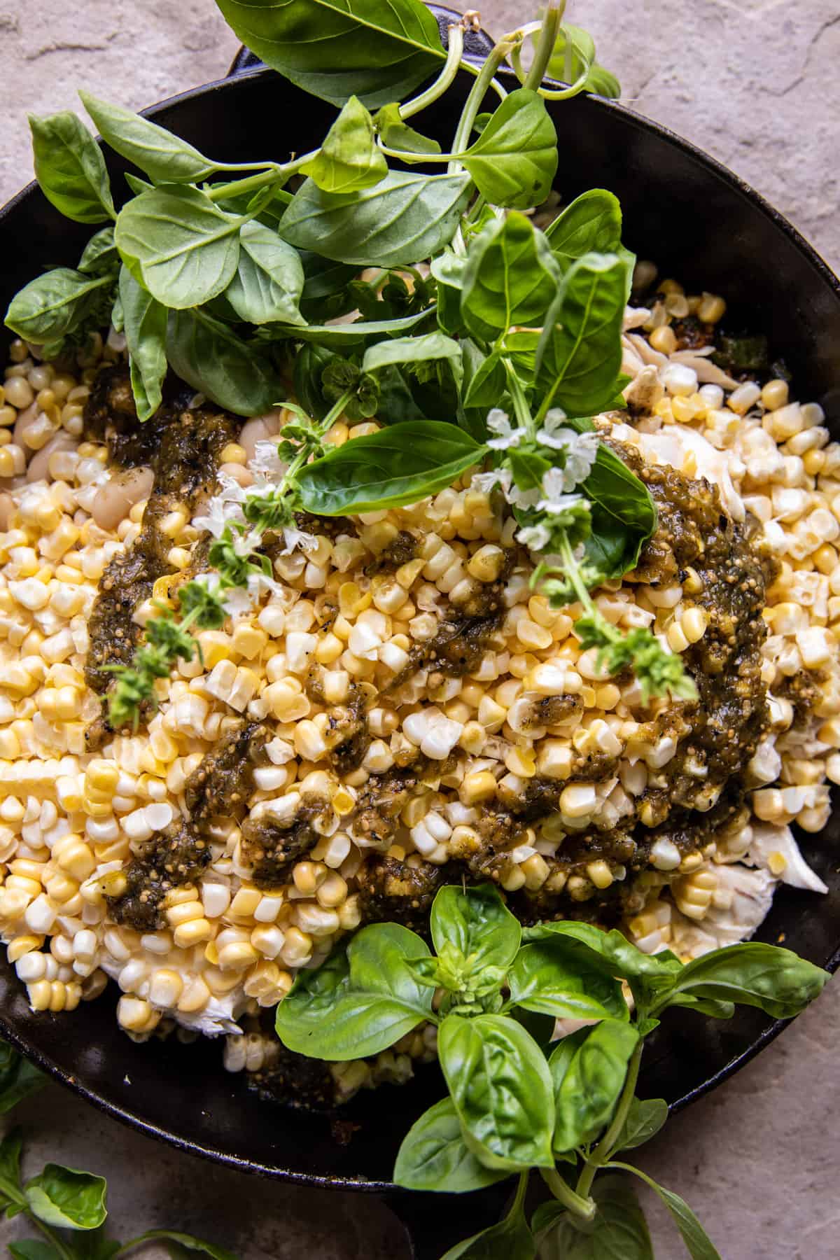 Easy White Chicken Chili Corn Dip | halfbakedharvest.com