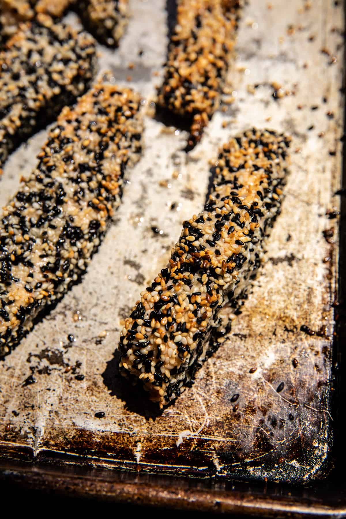 Spicy Ginger Sesame Crusted Salmon Bowls | halfbakedharvest.com
