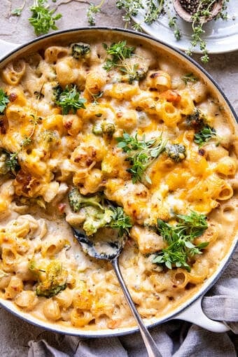 Broccoli Cheddar Chicken and Noodle Casserole | halfbakedharvest.com