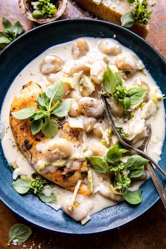 Crockpot Creamy Garlic Chicken and Gnocchi | halfbakedharvest.com