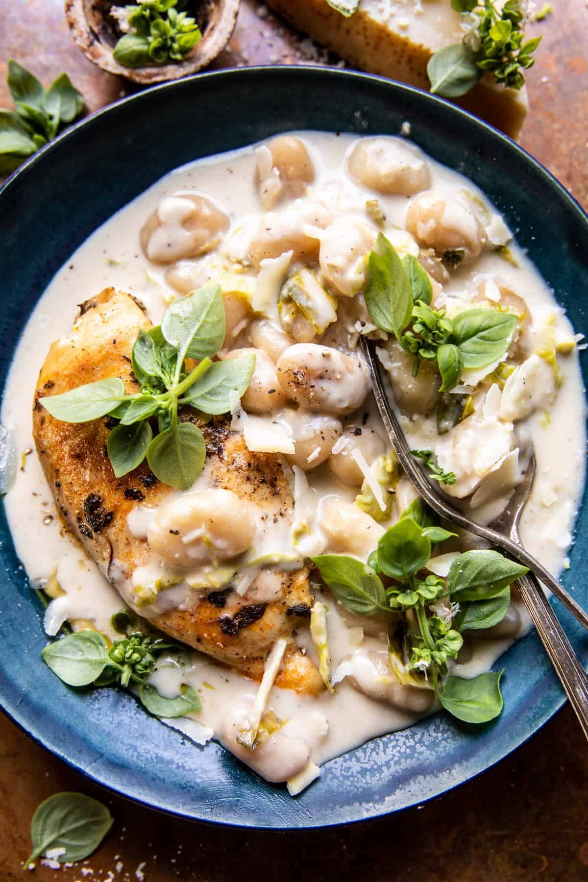Crockpot Creamy Garlic Chicken and Gnocchi | halfbakedharvest.com