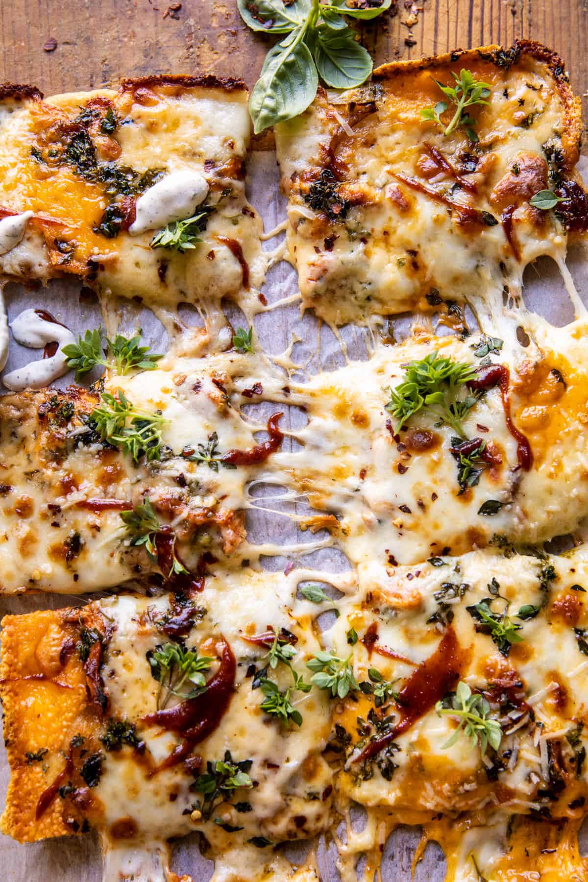 Sheet Pan BBQ Chicken Pizza | halfbakedharvest.com