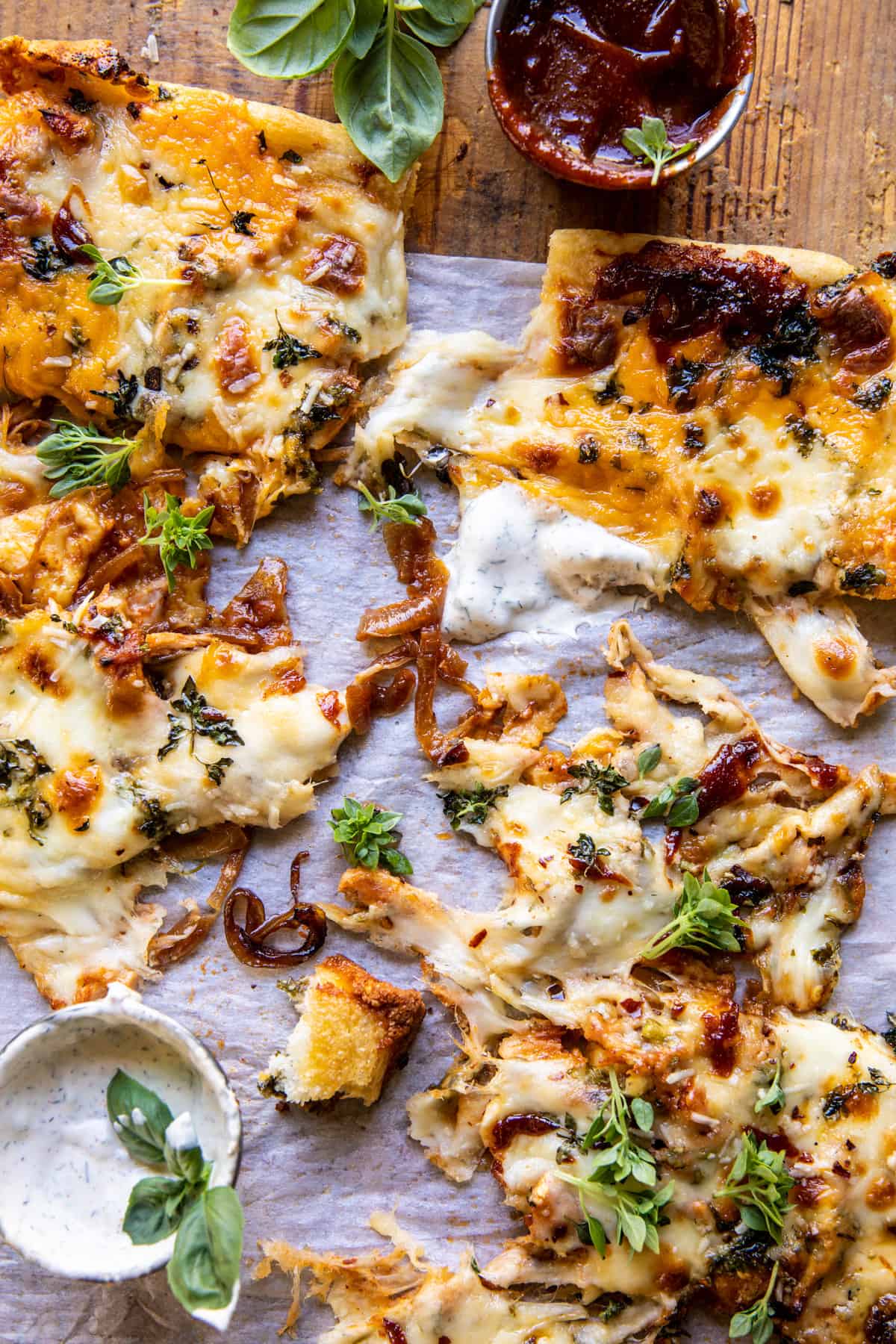 Sheet Pan BBQ Chicken Pizza | halfbakedharvest.com