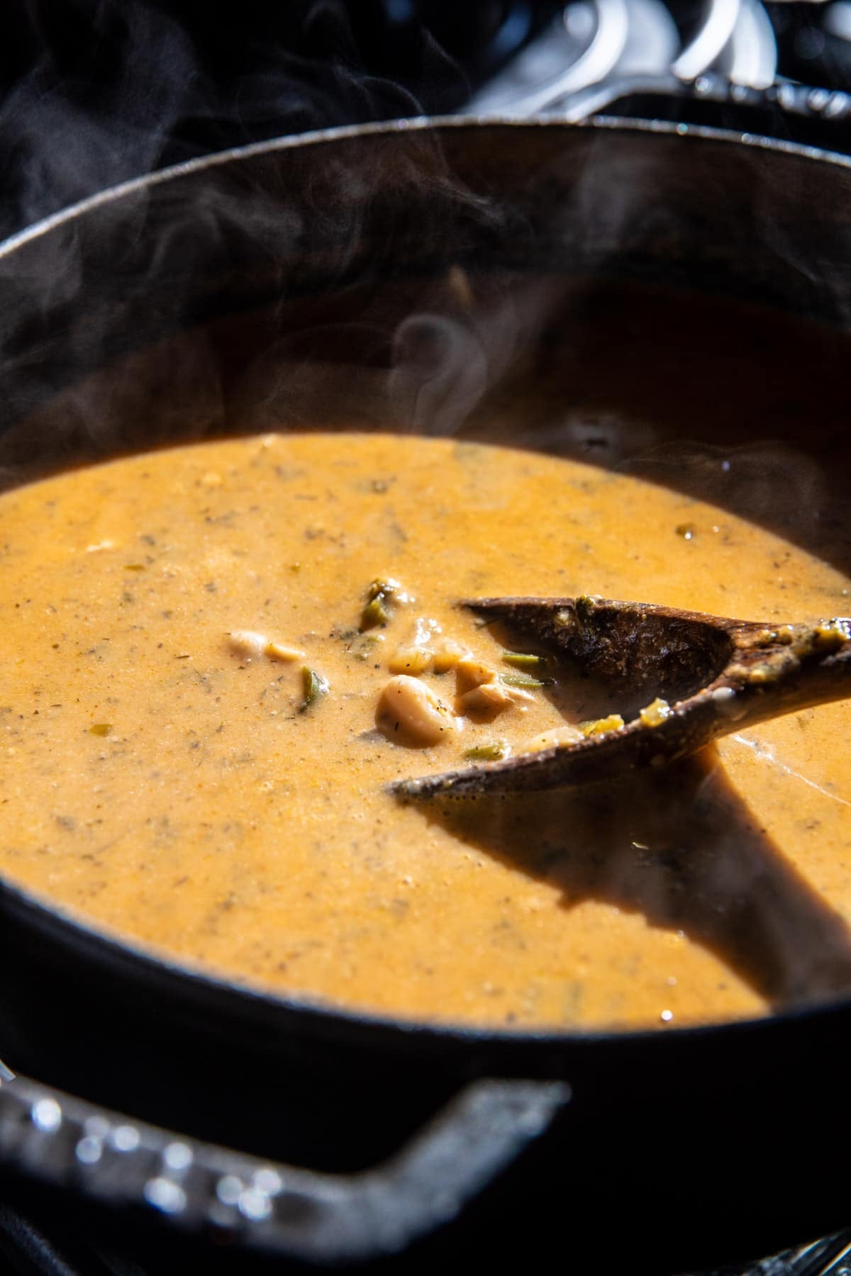 Spicy Buffalo White Chicken Chili | halfbakedharvest.com