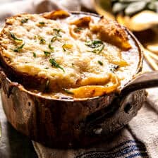 Creamy Tortellini French Onion Soup | halfbakedharvest.com