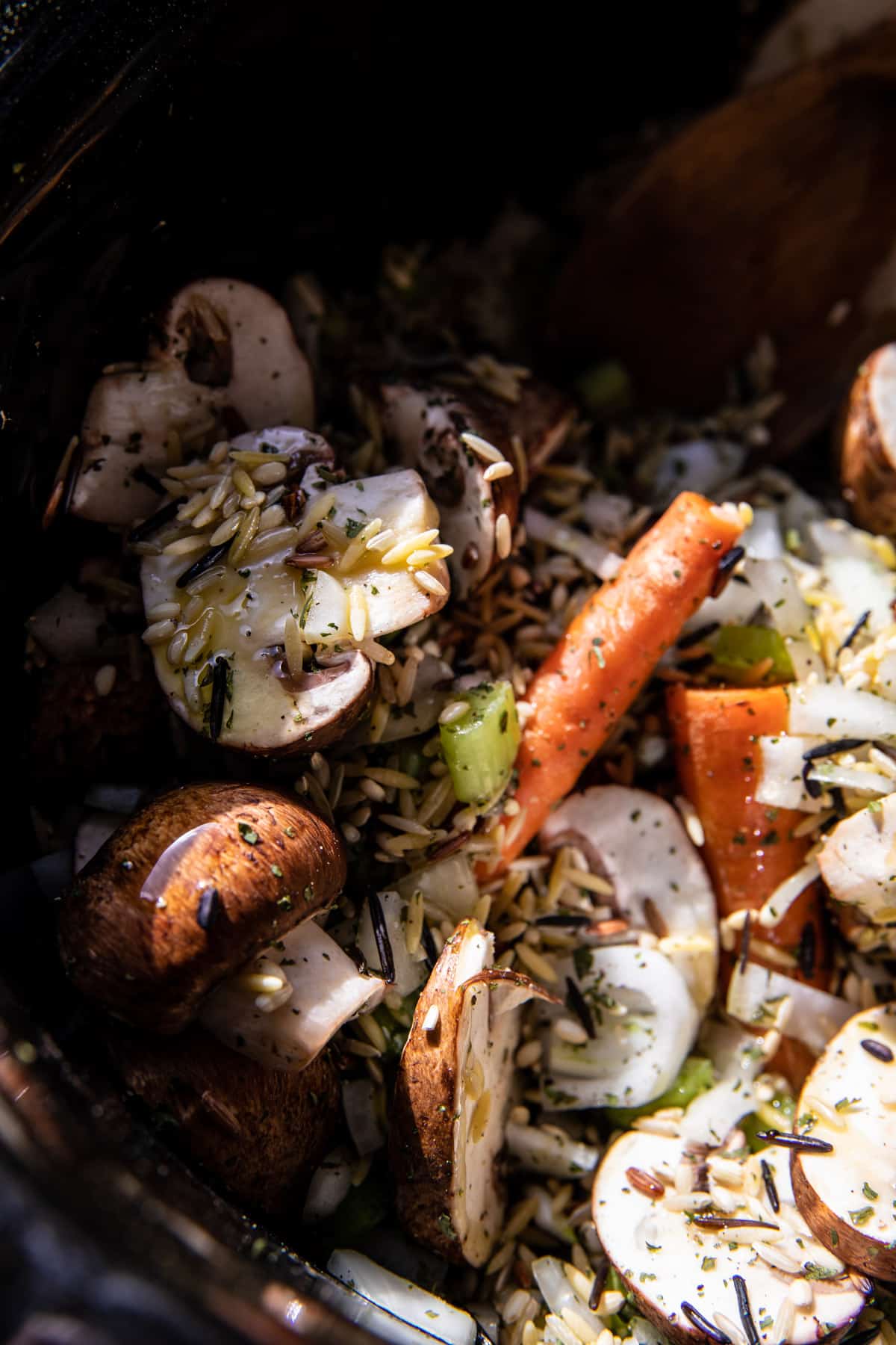 Crockpot Herb Butter Chicken and Wild Rice | halfbakedharvest.com
