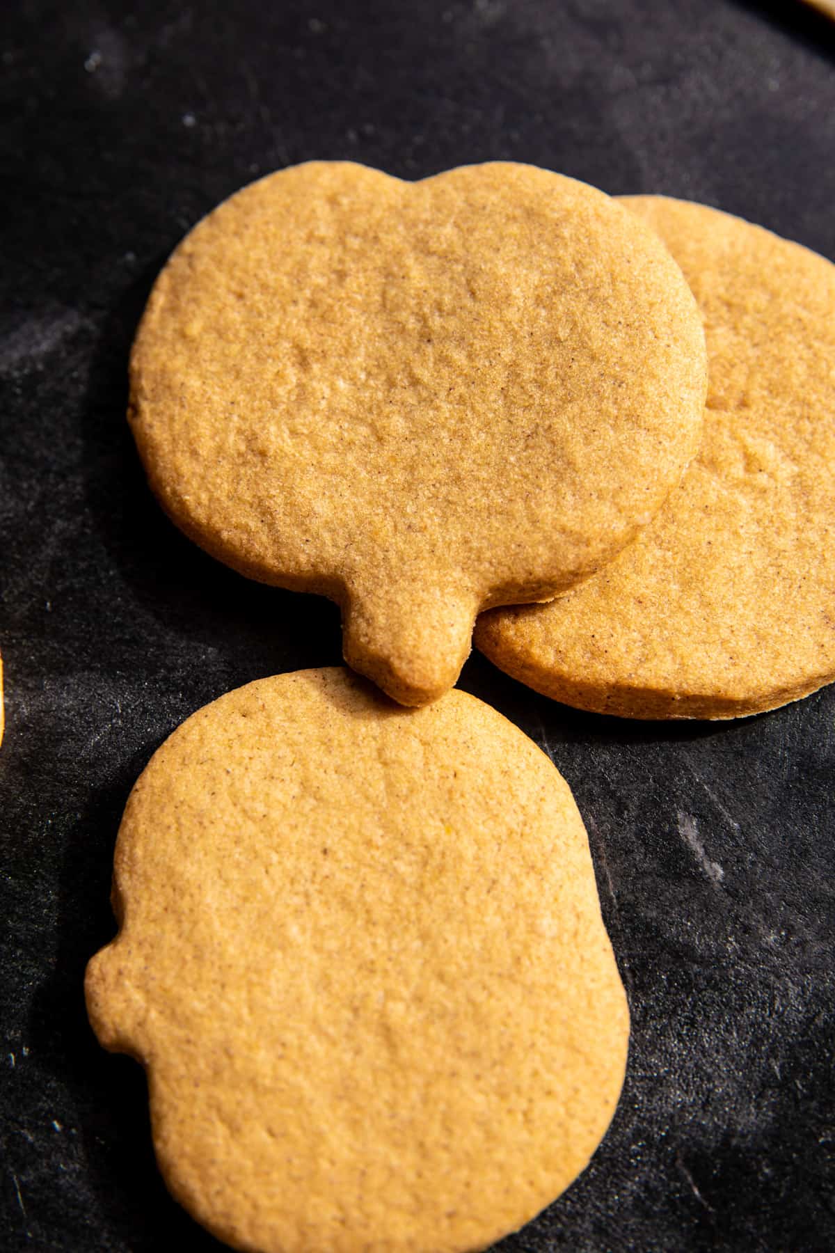 Soft Pumpkin Sugar Cookies with Cinnamon Brown Butter Frosting | halfbakedharvest.com
