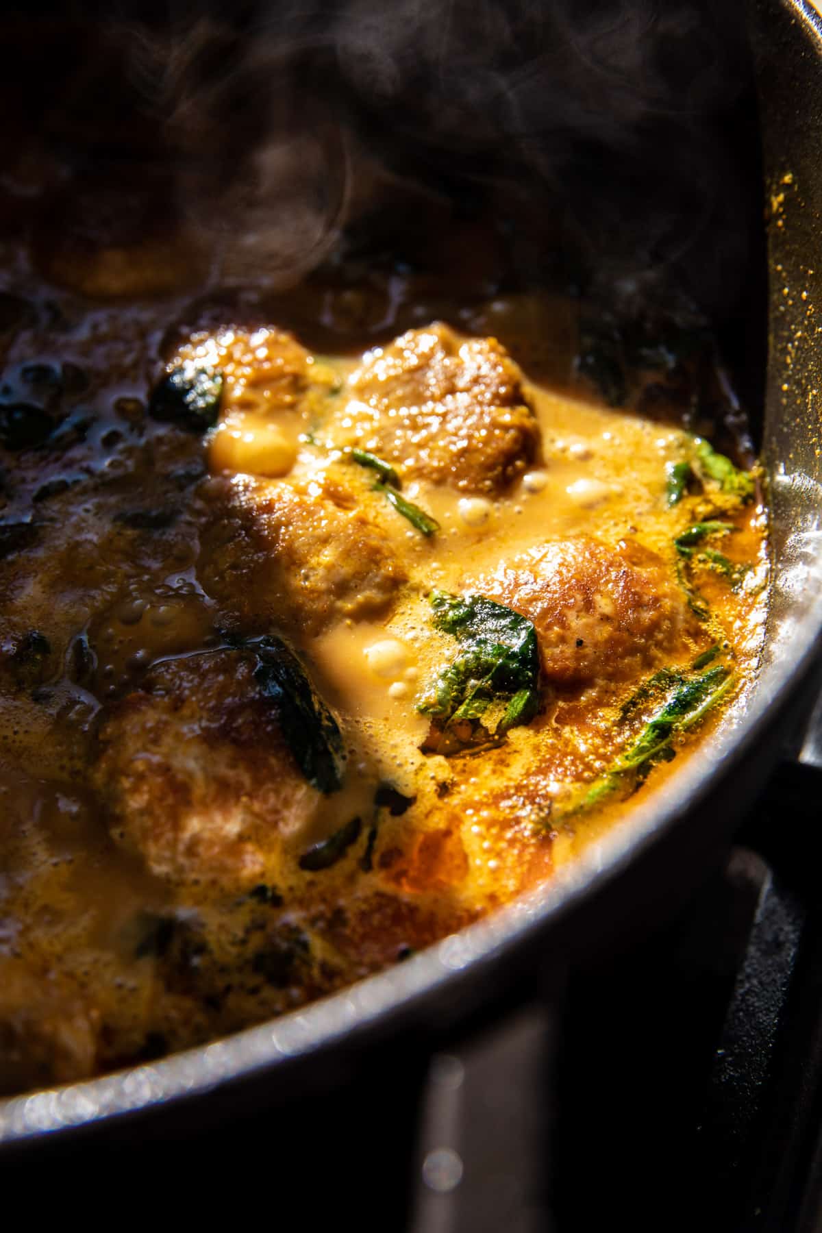 Coconut Curry Chicken Meatball Soup with Rice | halfbakedharvest.com