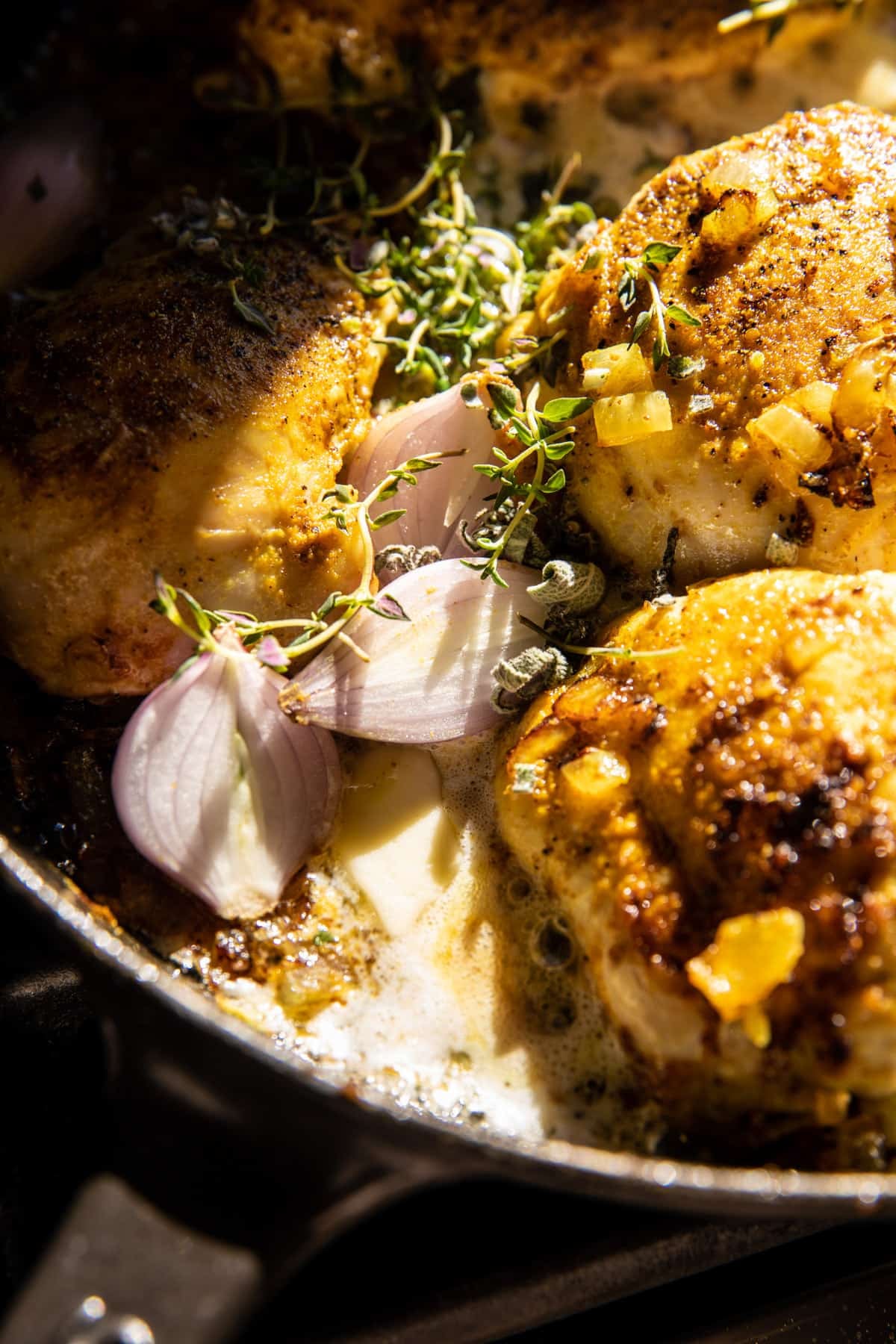 Roasted Herb Butter Chicken and Orzo | halfbakedharvest.com