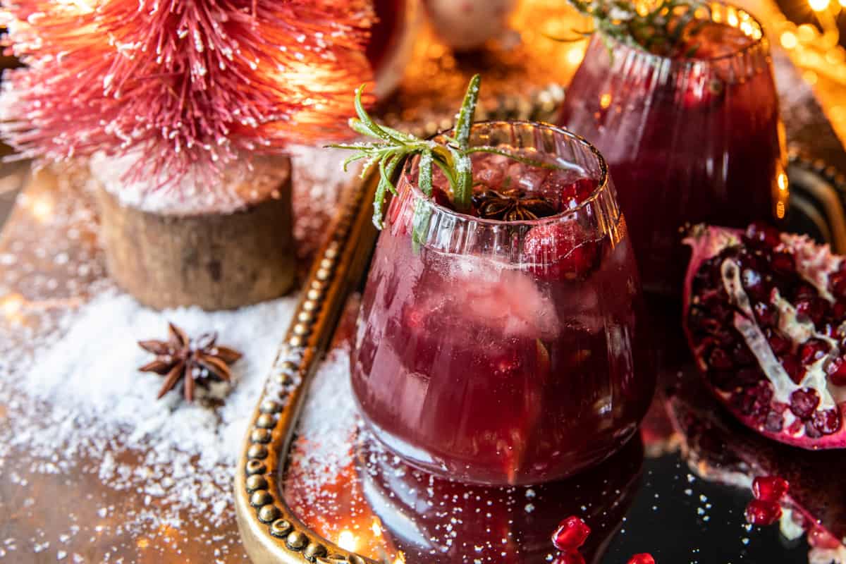 Christmas Pomegranate Punch (+ mocktail) | halfbakedharvest.com